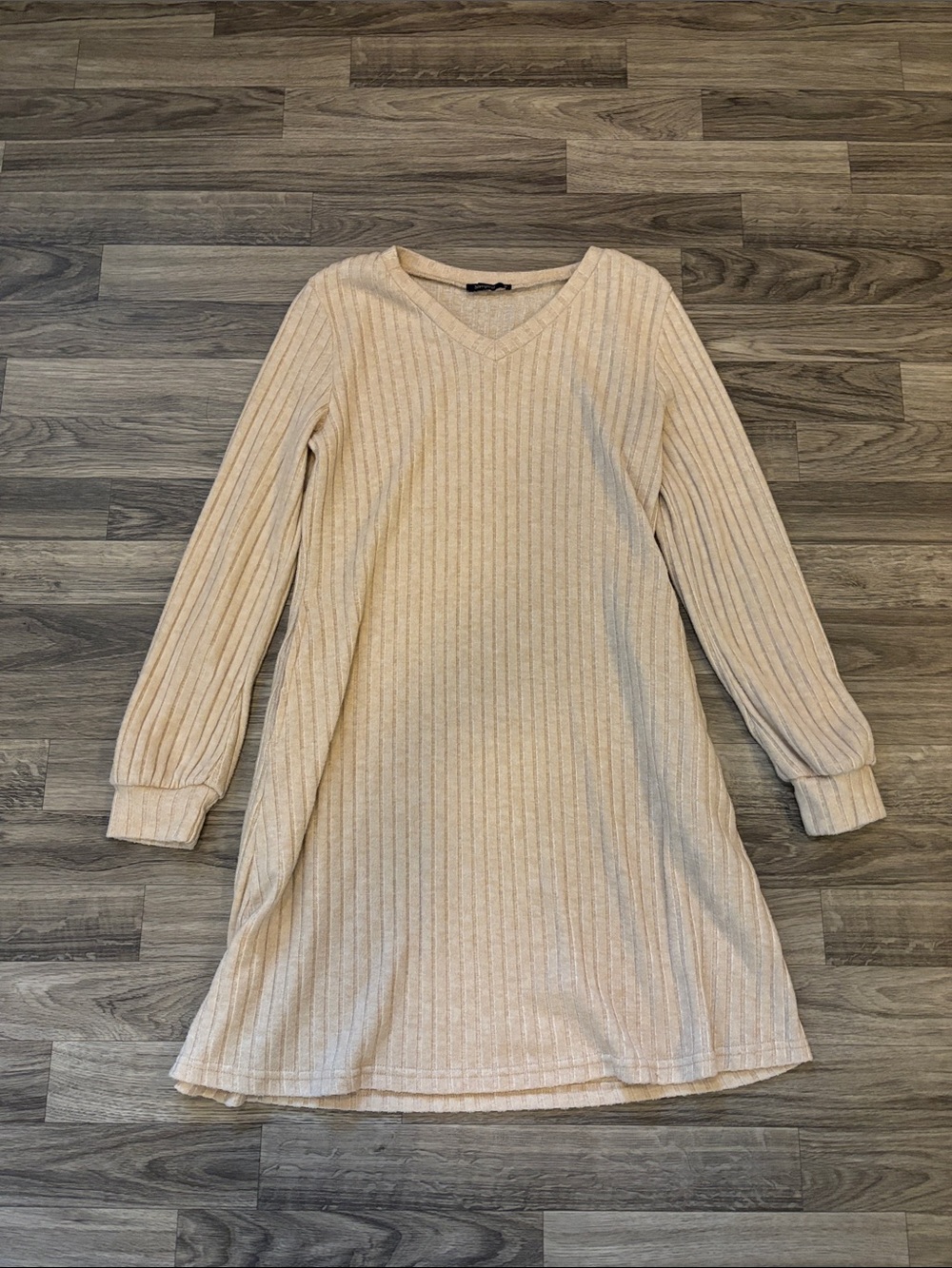 Cream sweater dress